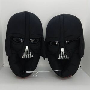 Star Wars Darth Vader Boy's NEW Step In Cushioned Black Slippers - sz. 4/5